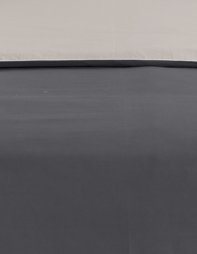 Housse de couette bicolore en percale de coton Easy Care DOZMARY