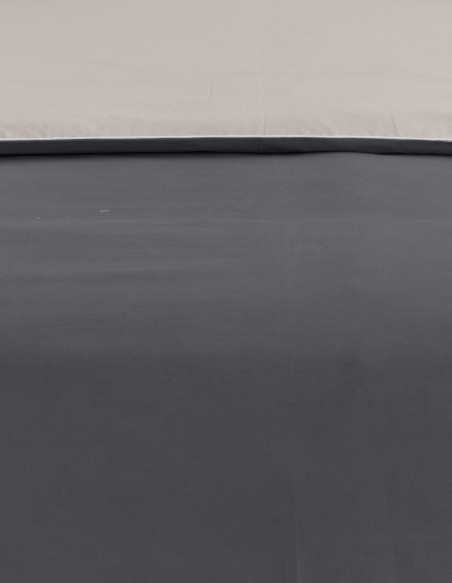 Housse de couette bicolore en percale de coton Easy Care DOZMARY