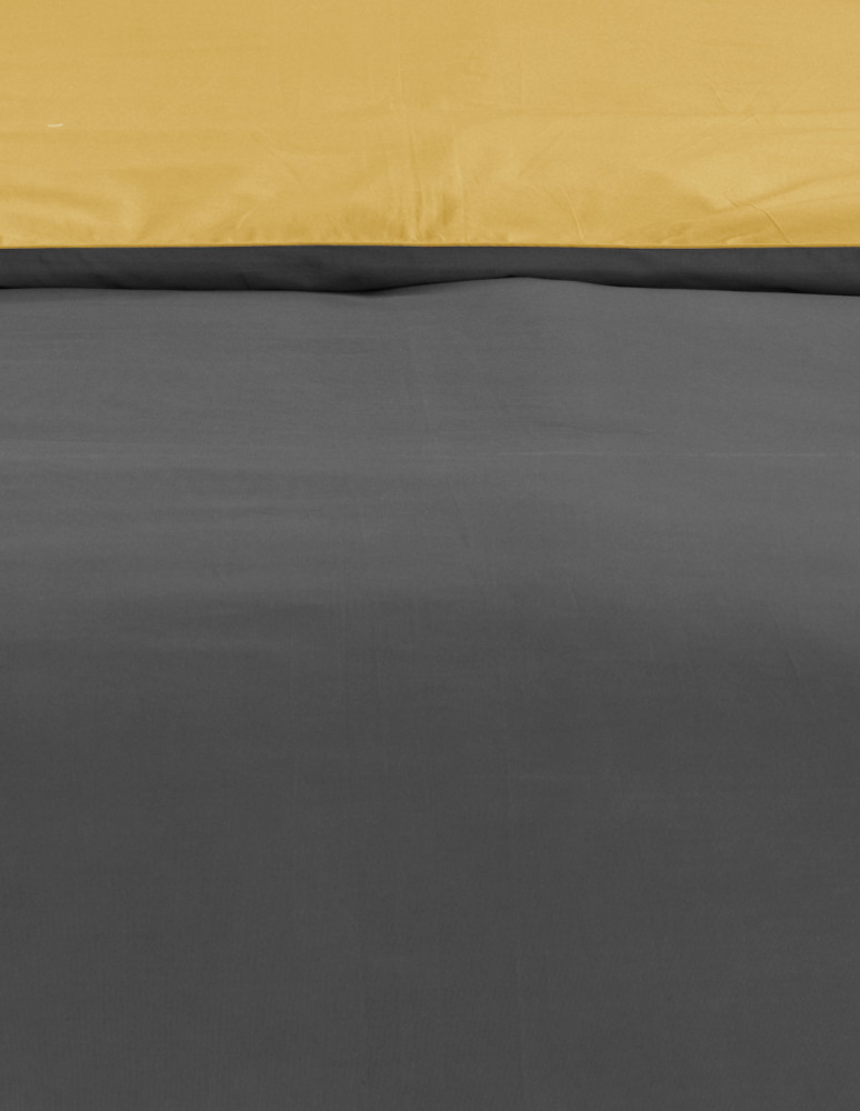 Housse de couette bicolore en percale de coton Easy Care DOZMARY