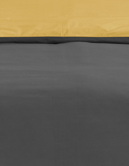 Housse de couette bicolore en percale de coton Easy Care DOZMARY
