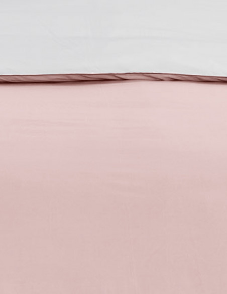 Housse de couette bicolore en percale de coton Easy Care DOZMARY