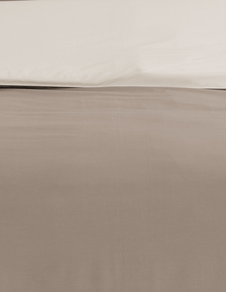 Housse de couette bicolore en percale de coton Easy Care DOZMARY