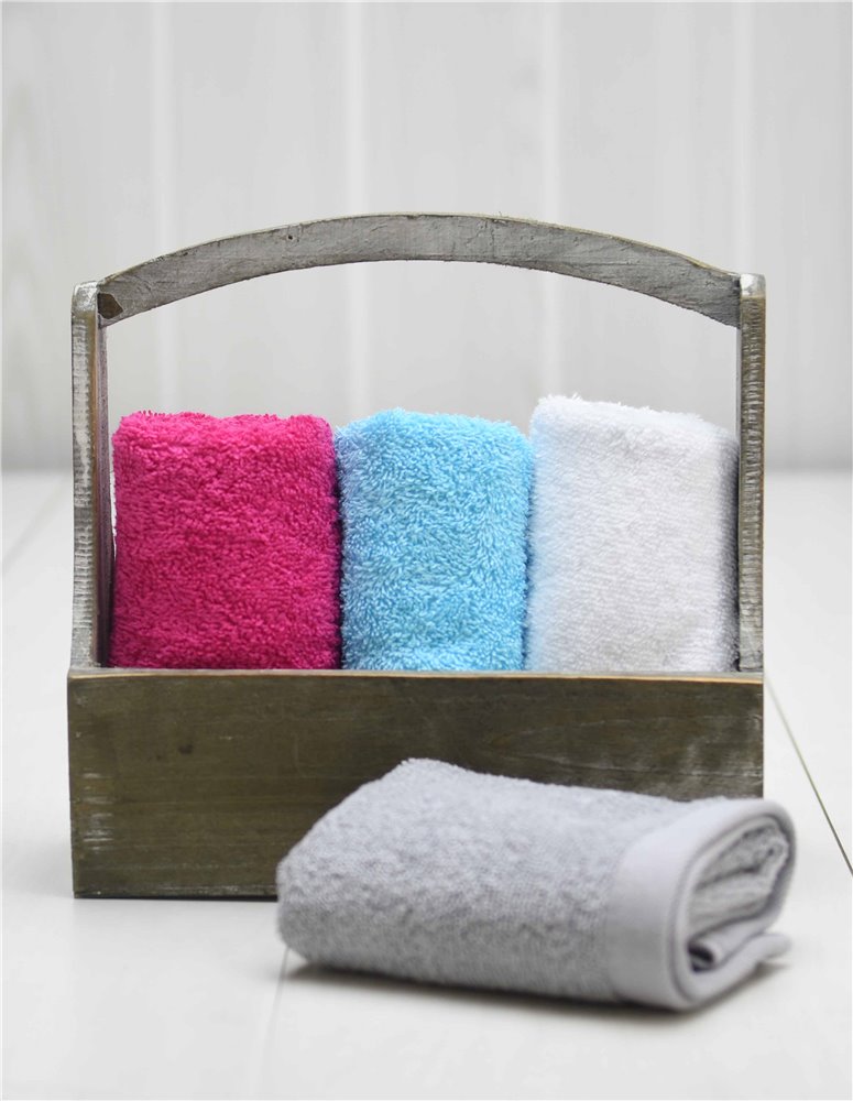 Lot de 3 serviettes invité 450gr/m² BASIC PLUS