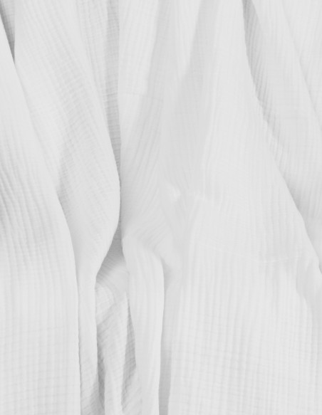 Plaid bordé uni gaze de coton LOFT