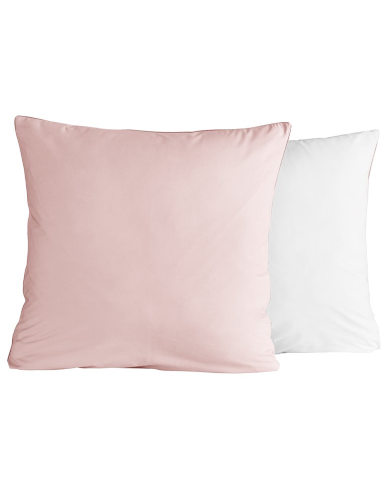 Lot de 2 taies d'oreiller bicolores en percale de coton DOZMARY