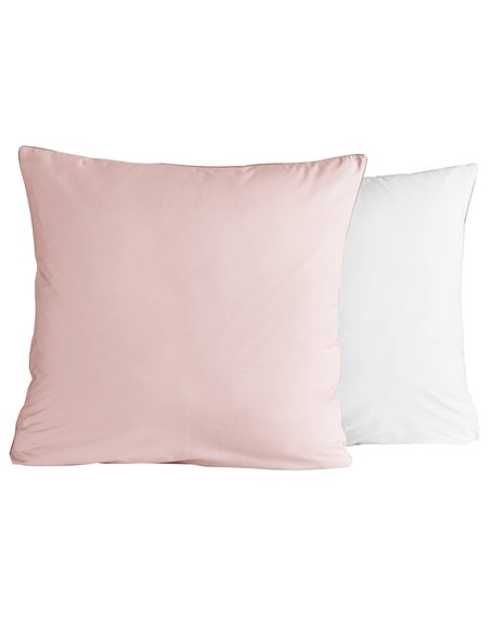 Lot de 2 taies d'oreiller bicolores en percale de coton DOZMARY