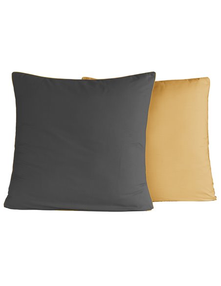 Lot de 2 taies d'oreiller bicolores en percale de coton DOZMARY