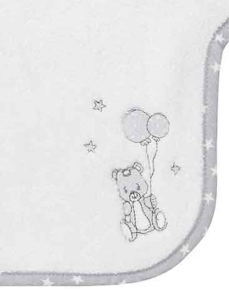 Bavoir Bébé à Manche BABY SOFT OURS Coton Peigné, Bavoirs