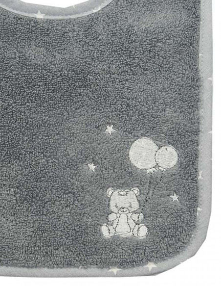 Lot de 2 bavoirs en coton peigné BABY SOFT OURS