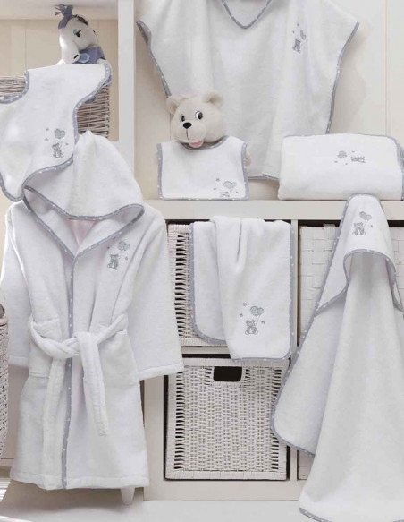 Lot de 2 bavoirs en coton peigné BABY SOFT OURS Lot de 2 bavoirs en coton peigné BABY SOFT OURS
