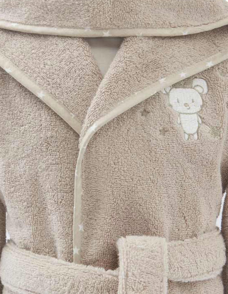 Peignoir Enfant 450gr/m² BABY SOFT MOUSE STICK Coton Peigné, Peignoirs