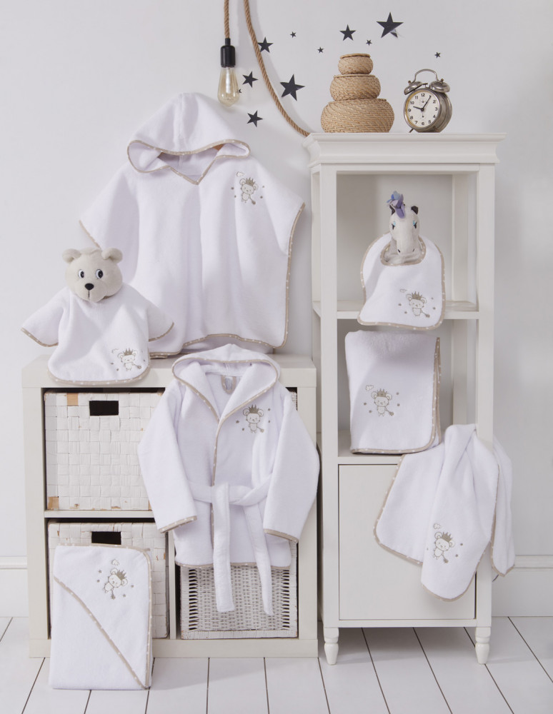 Peignoir Enfant 450gr/m² BABY SOFT MOUSE STICK Coton Peigné, Peignoirs