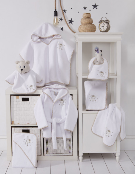 Peignoir Enfant 450gr/m² BABY SOFT MOUSE STICK Coton Peigné, Peignoirs