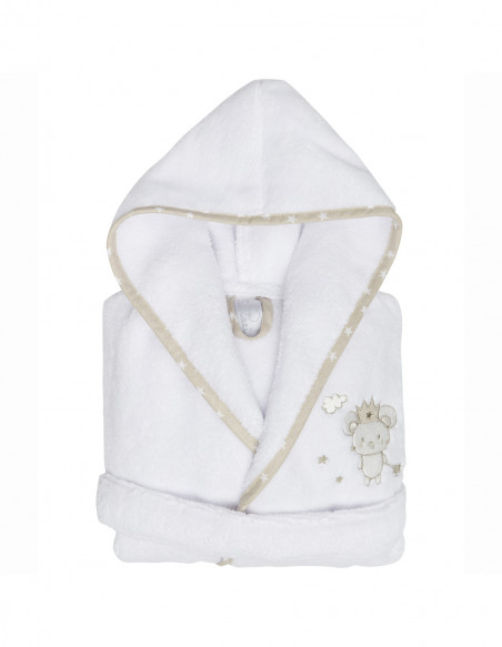 Peignoir Enfant 450gr/m² BABY SOFT MOUSE STICK Coton Peigné, Peignoirs