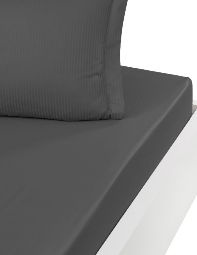 Drap housse Satin de Coton 120 fils/cm² Uni VERSAILLES, Draps housse