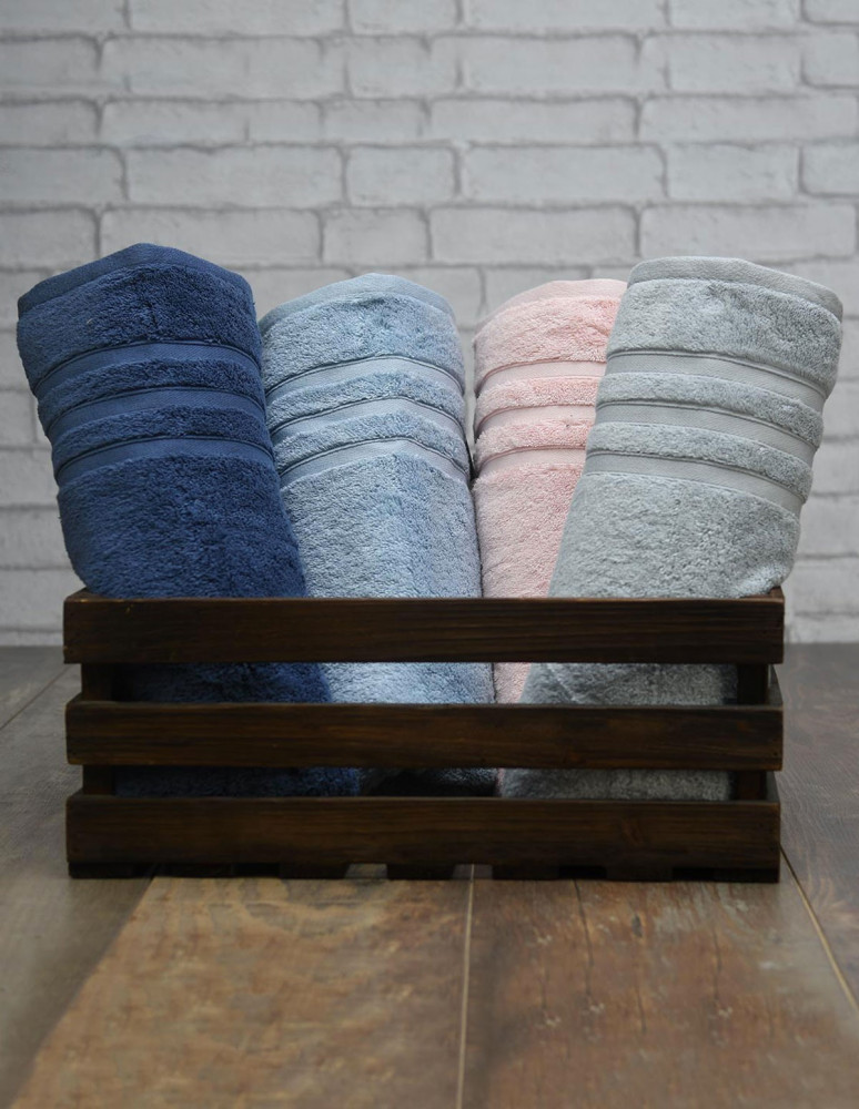 Serviette de bain 70x140cm 600gr/m² Coton Peigné/Modal SENSILK, Ser...