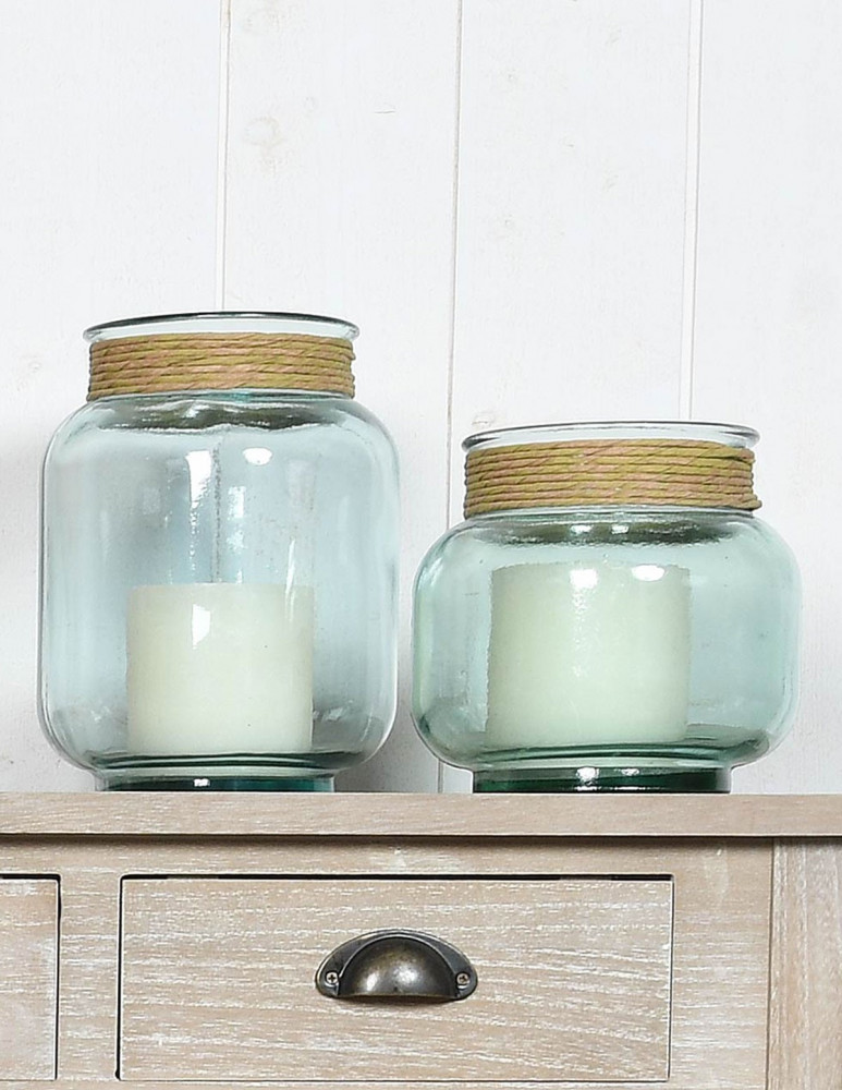 Photophore décoratif raffia PEROUGES