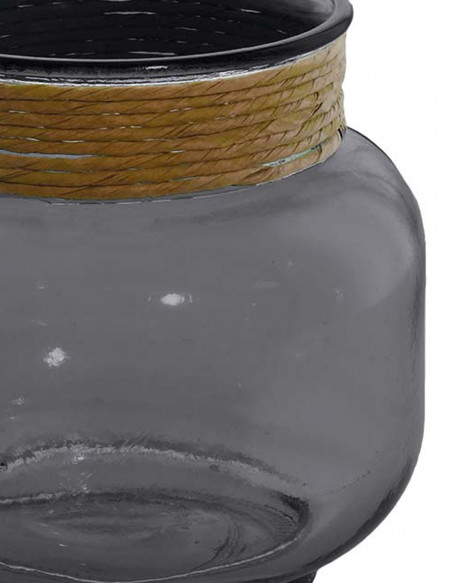 Photophore décoratif raffia PEROUGES