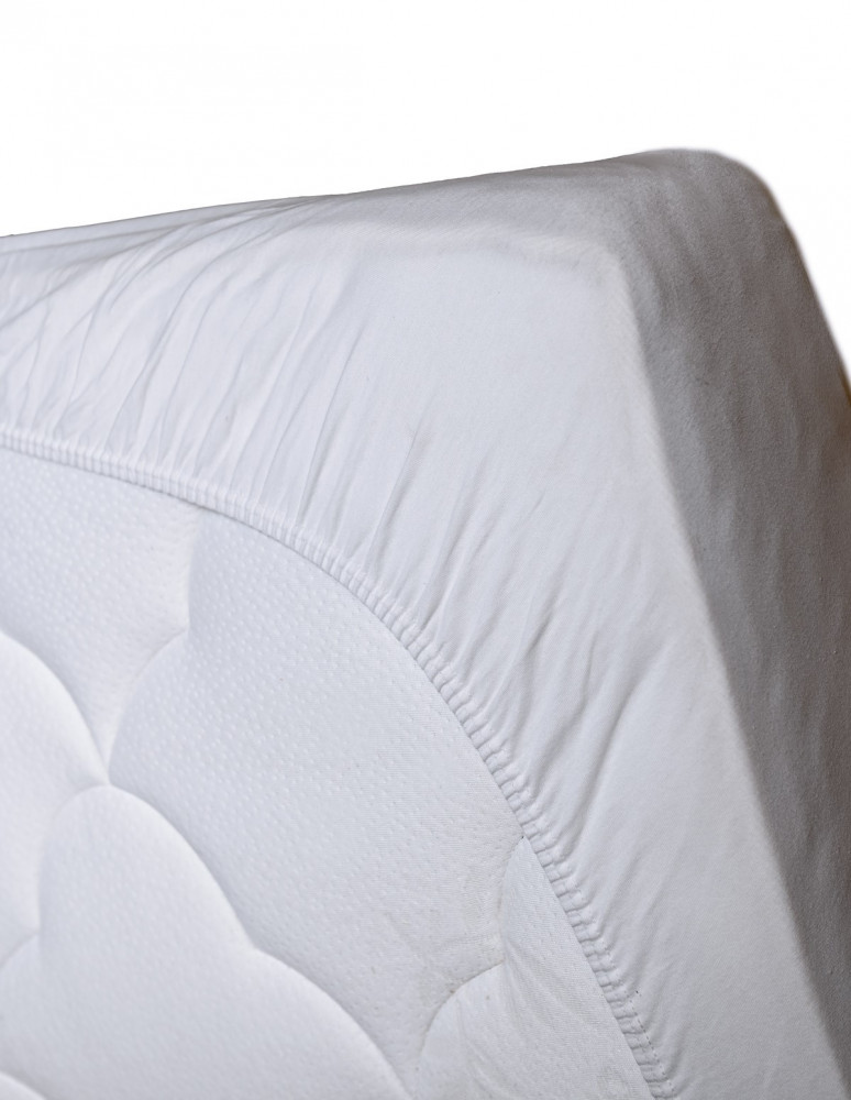 Protège matelas imperméable en coton 160+80 gr/m² protect - blanc