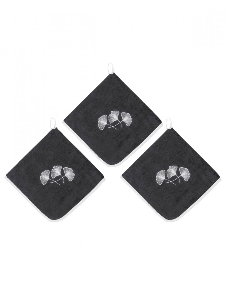 Lot de 3 Torchons Carrés Eponge 50x50cm 420gr/m² GINKGO, Torchons Lot de 3 Torchons Carrés Eponge 50x50cm 420gr/m² GINKGO, Torchons