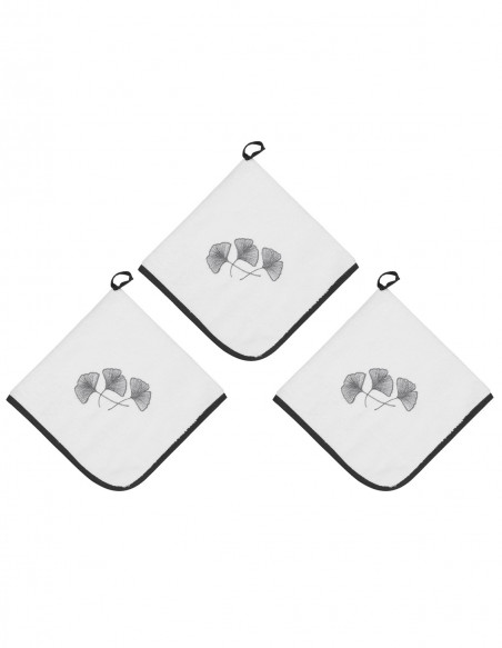 Lot de 3 Torchons Carrés Eponge 50x50cm 420gr/m² GINKGO, Torchons Lot de 3 Torchons Carrés Eponge 50x50cm 420gr/m² GINKGO, Torchons