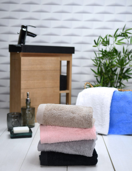 Lot de 2 Serviette de Toilette 500Gr/M²SENSEI STUDIO, Linge de bain