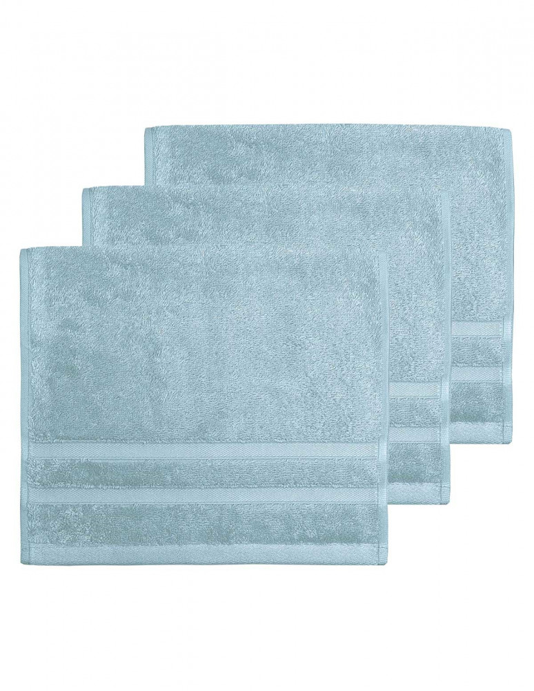 Lot de 3 Serviettes invités 30x50cm 600gr/m² Coton Peigné/Modal SEN...