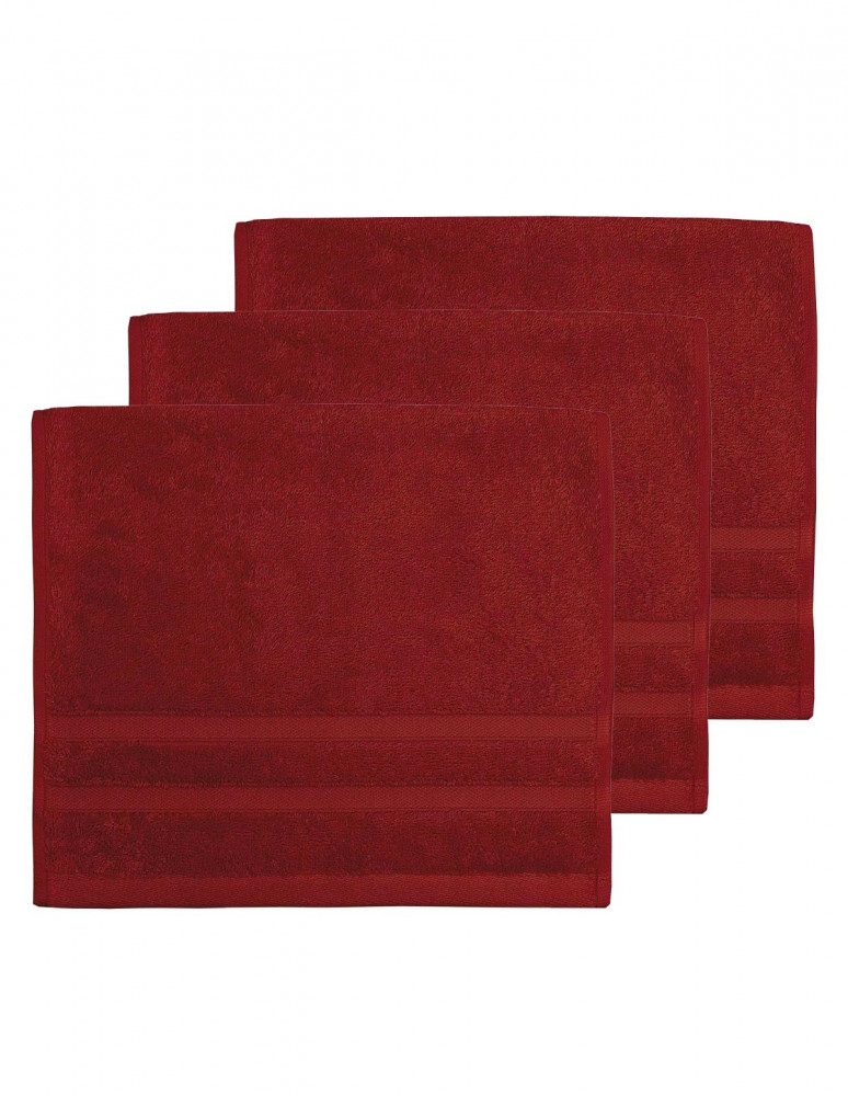 Lot de 3 Serviettes invités 30x50cm 600gr/m² Coton Peigné/Modal SEN...