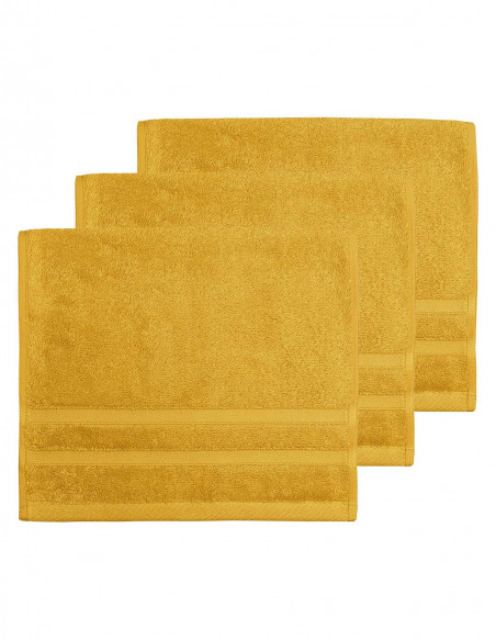 Lot de 3 Serviettes invités 30x50cm 600gr/m² Coton Peigné/Modal SEN...
