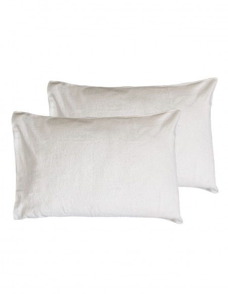 Lot de 2 Protège Oreillers 100% Coton 200gr/m² CONFORT, Protège mat...