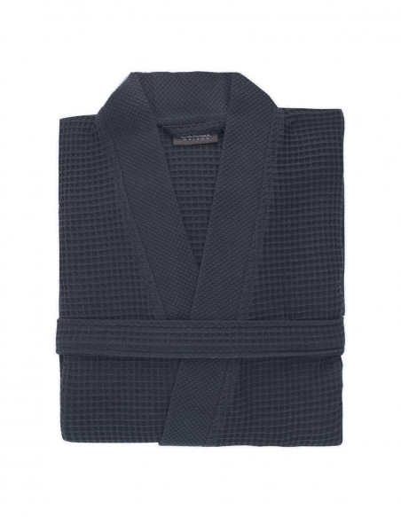 Peignoir court nid d'abeille col piqué de coton 210gr/m² SPA, Peign...