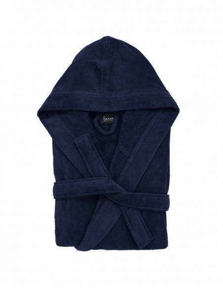 Peignoir Capuche Velours Uni CONSTANT, Peignoirs de bain