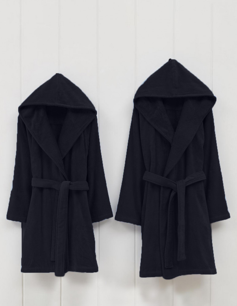 Peignoir Capuche Velours Uni CONSTANT, Peignoirs de bain