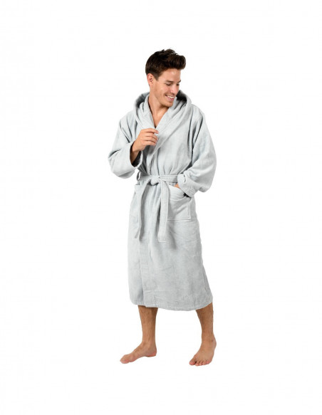 Peignoir Capuche Velours Uni CONSTANT, Peignoirs de bain