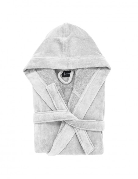 Peignoir Capuche Velours Uni CONSTANT, Peignoirs de bain