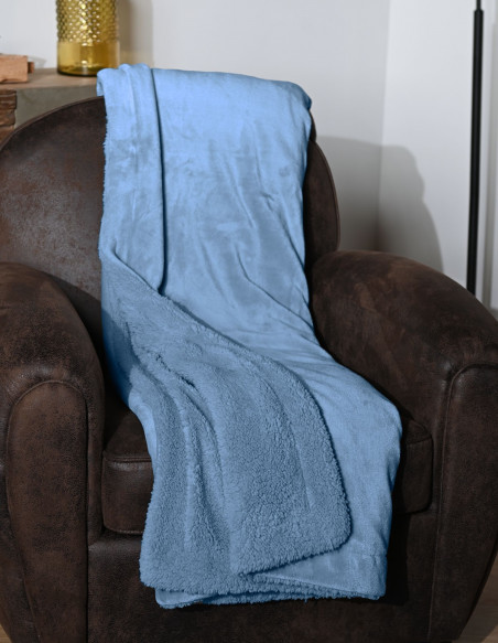 Plaid Acrylic Mohair Doublé Mouton EDINBOURG, Plaids