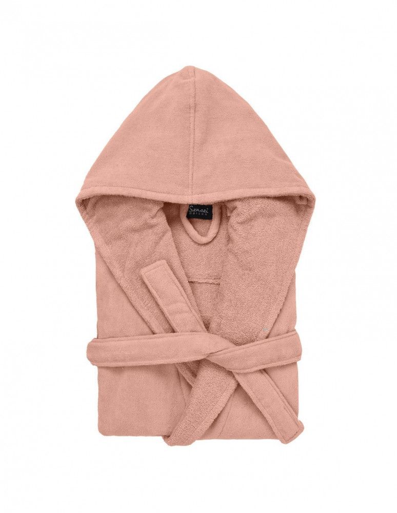 Peignoir Capuche Velours Uni CONSTANCE, Peignoirs de bain