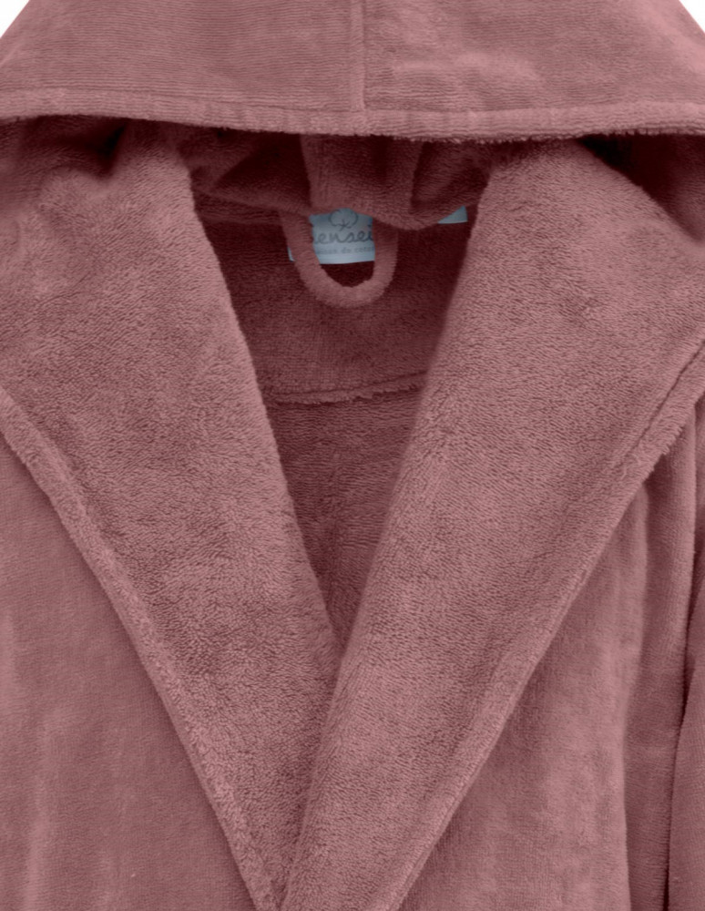 Peignoir Capuche Velours Uni CONSTANCE, Peignoirs de bain