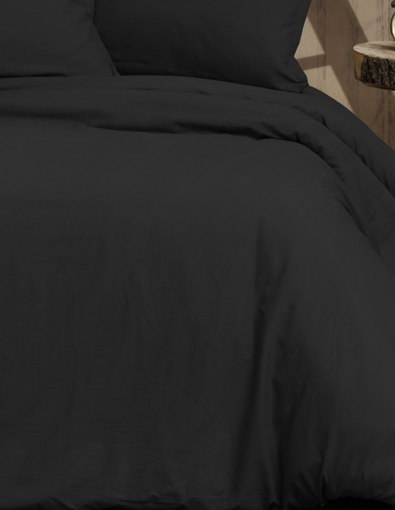 Parure Housse Couette Unie+Taie Coton Organic  57 fils/cm² SENSEI-BIO