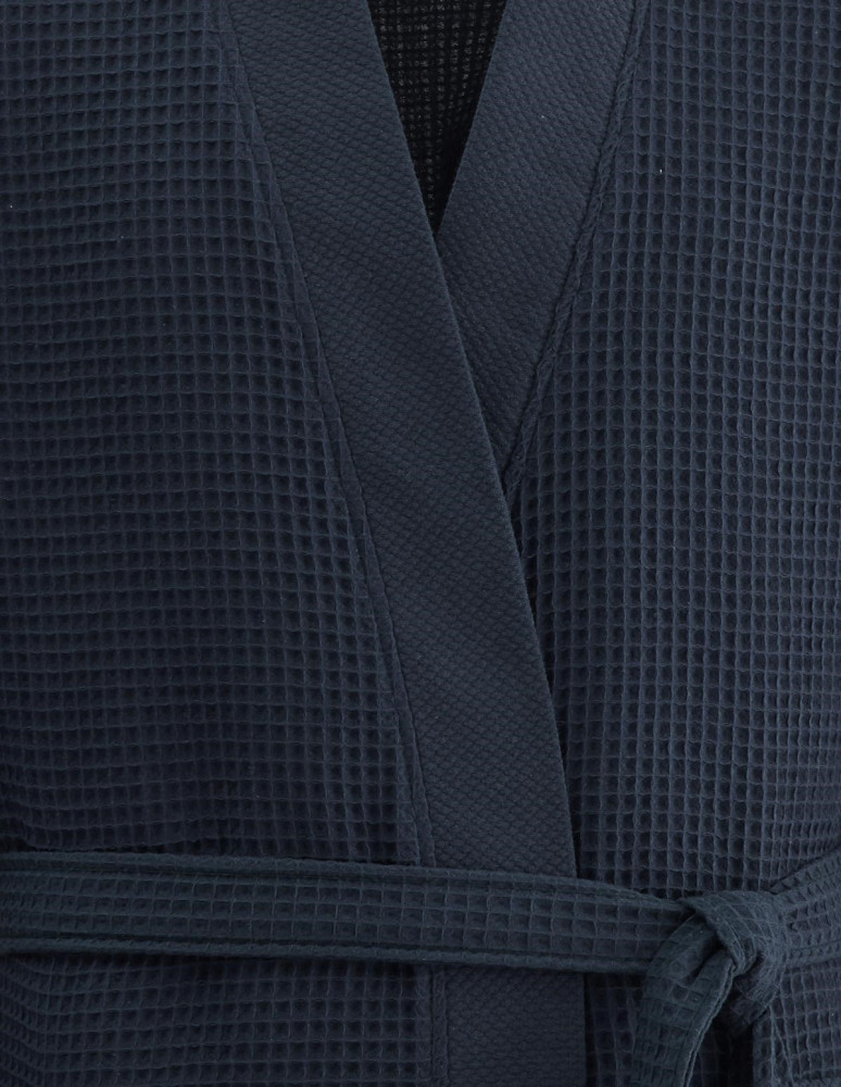 Peignoir long nid d'abeille col piqué de coton 210gr/m² SPA, Peigno...