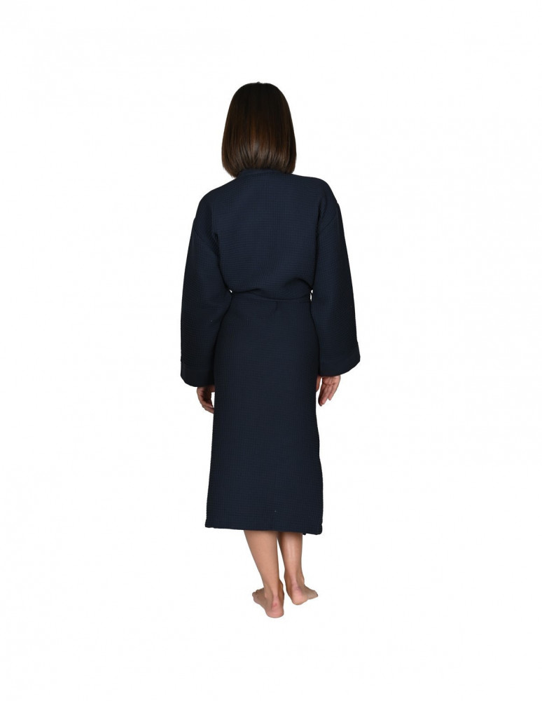 Peignoir long nid d'abeille col piqué de coton 210gr/m² SPA, Peigno...