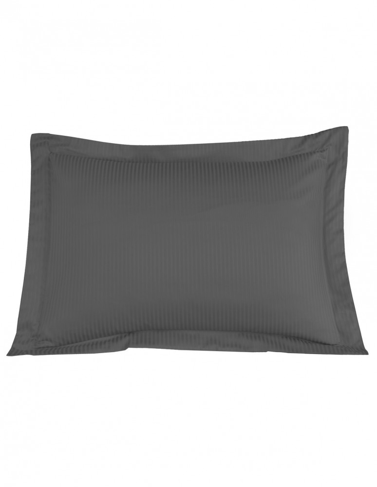 Lot de 2 Taies d'oreiller Rayées Satin de Coton 120 fils/cm² VERSAI...