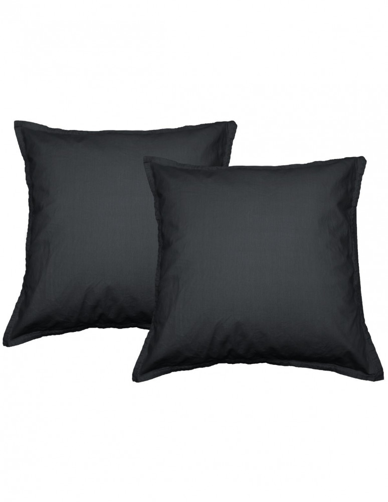 Lot de 2 Taies d'Oreiller en Coton Lavé Biologique ORGANIKA, Taies ...