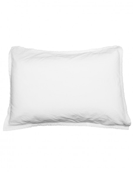 Lot de 2 taies d'oreiller en percale lavée HOME WASHED