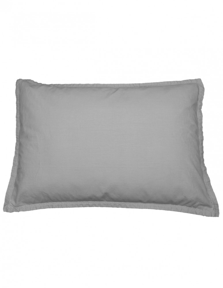 Lot de 2 taies d'oreiller en percale lavée HOME WASHED