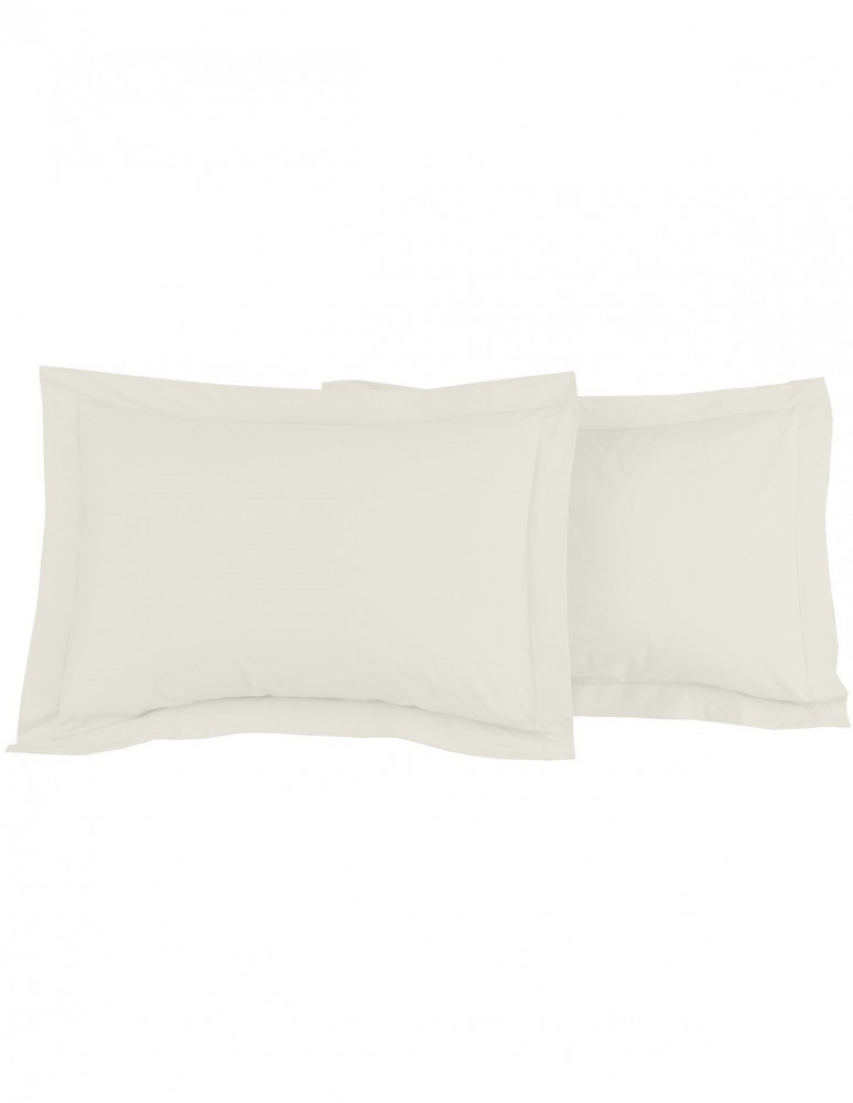 Lot de 2 Taies D'oreiller Unie Percale EASY CARE 80 fils/cm² SENSEI...