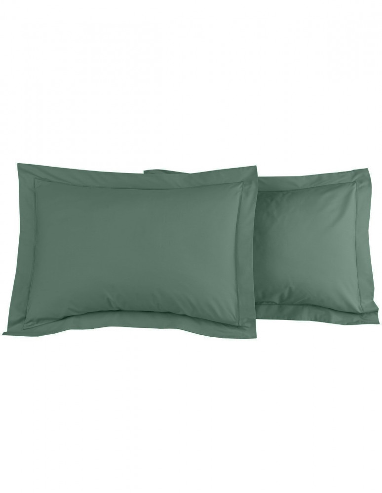 Lot de 2 Taies D'oreiller Unie Percale EASY CARE 80 fils/cm² SENSEI...