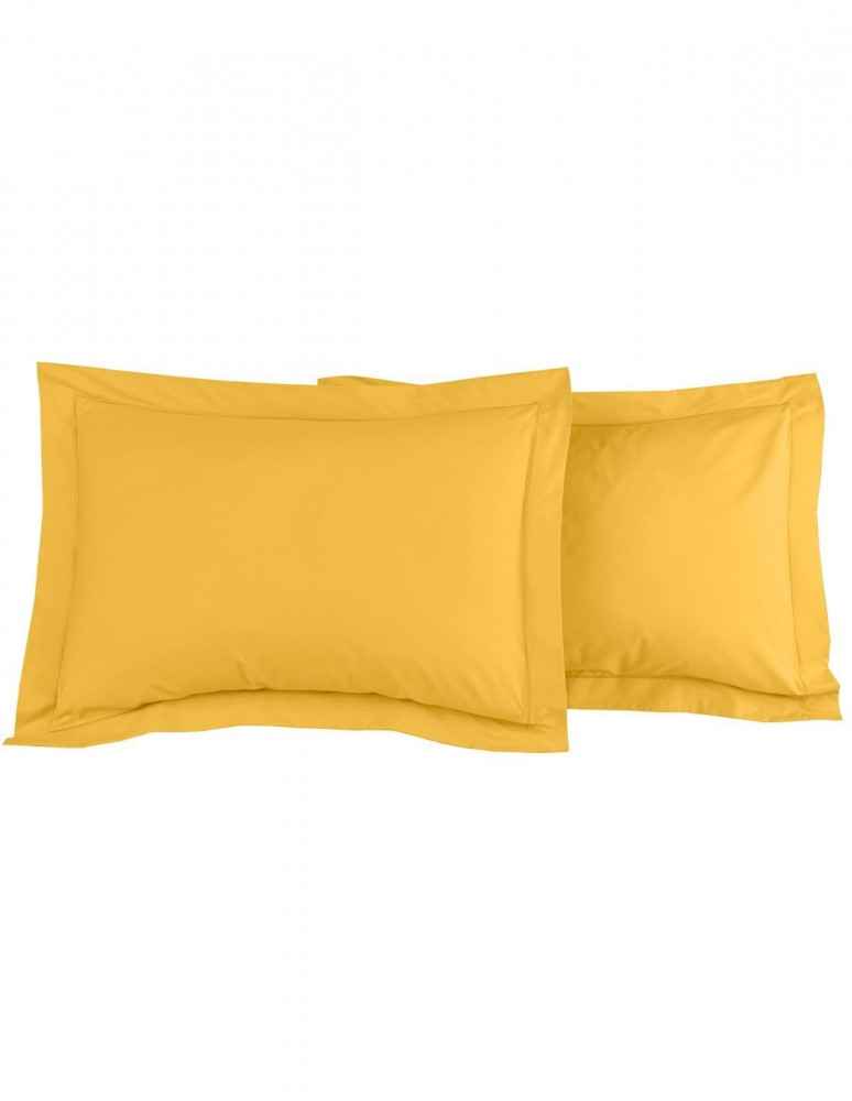 Lot de 2 Taies D'oreiller Unie Percale EASY CARE 80 fils/cm² SENSEI...