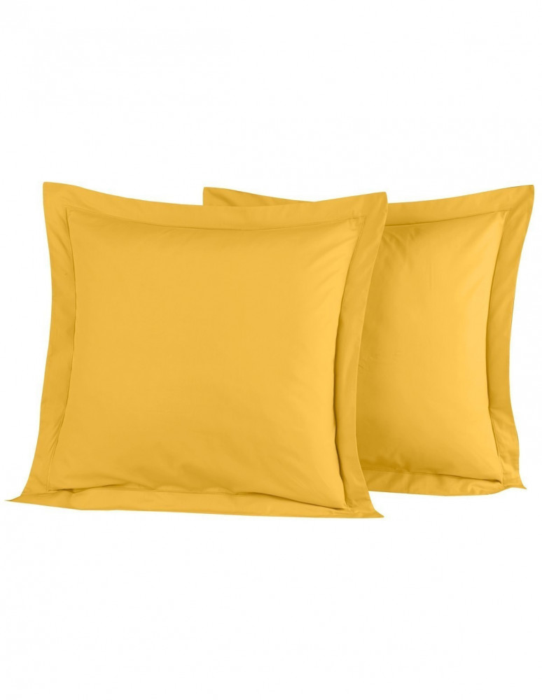 Lot de 2 Taies D'oreiller Unie Percale EASY CARE 80 fils/cm² SENSEI...