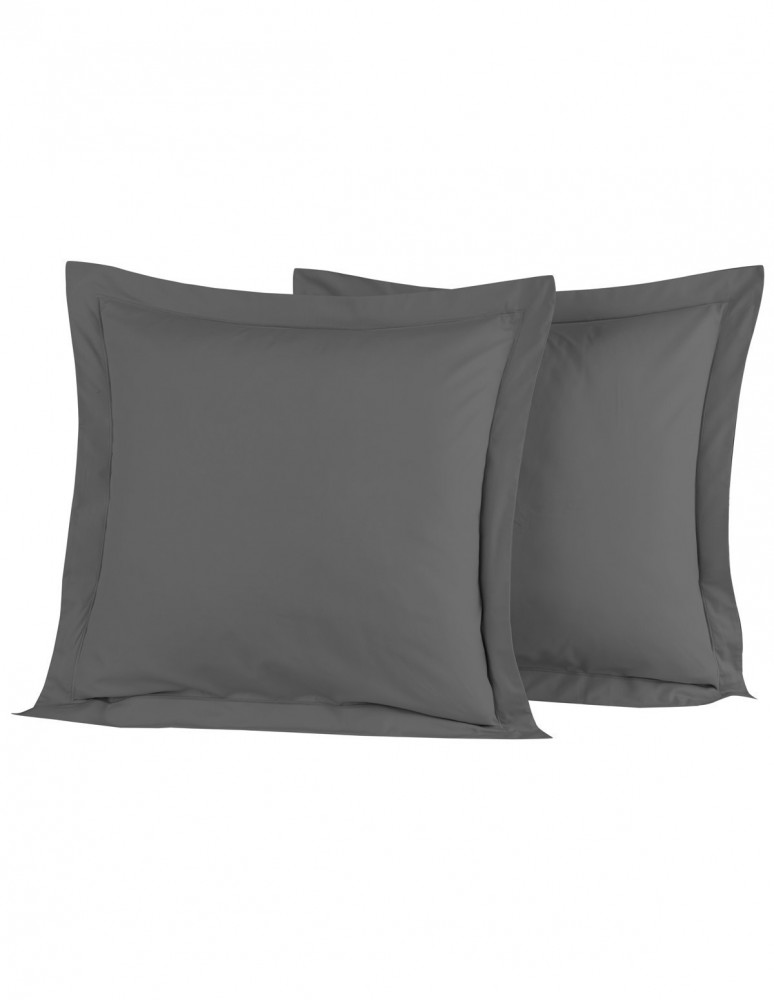 Lot de 2 Taies D'oreiller Unie Percale EASY CARE 80 fils/cm² SENSEI...